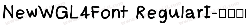 NewWGL4Font RegularI字体转换
